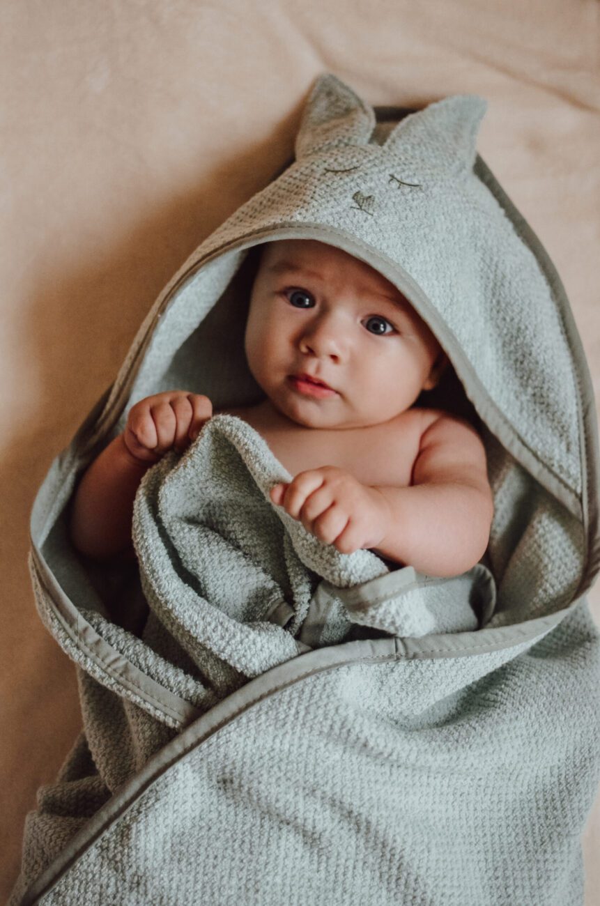 Asciugamano con le orecchie 100 cm × 100 cm BLU