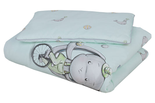 Biancheria lettino trapuntata 100cm x 70cm (cuscino, piumino) JUGGLER