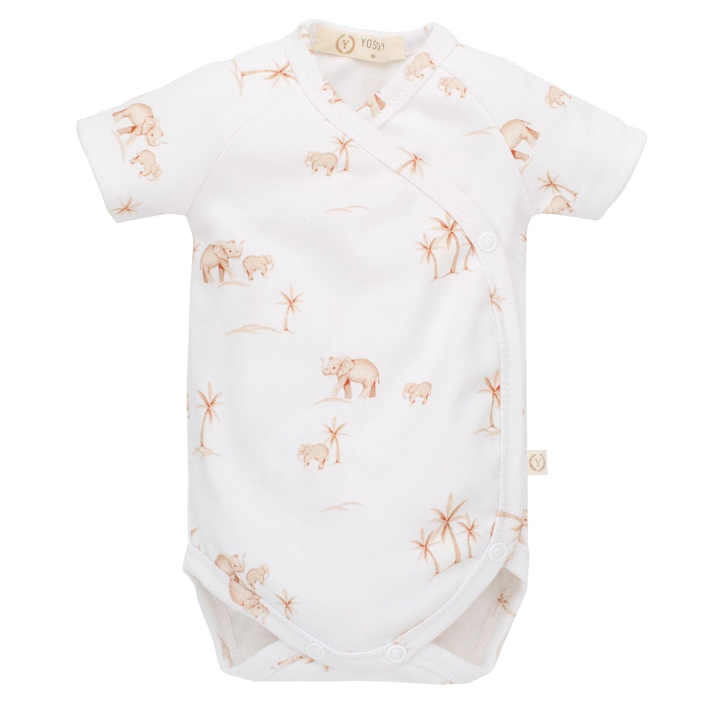 Body cotone organico manica corta 56cm ELEPHANTS