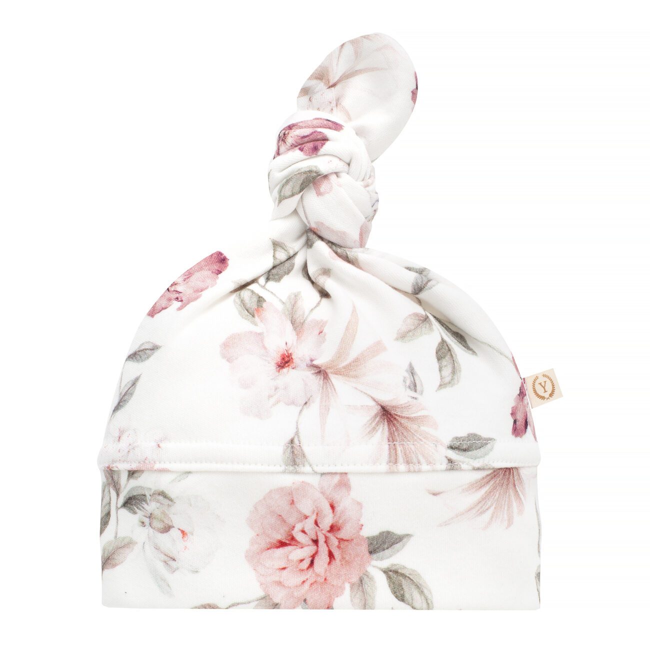 Cappellino neonato cotone biologico 62cm BOHO FLOWERS