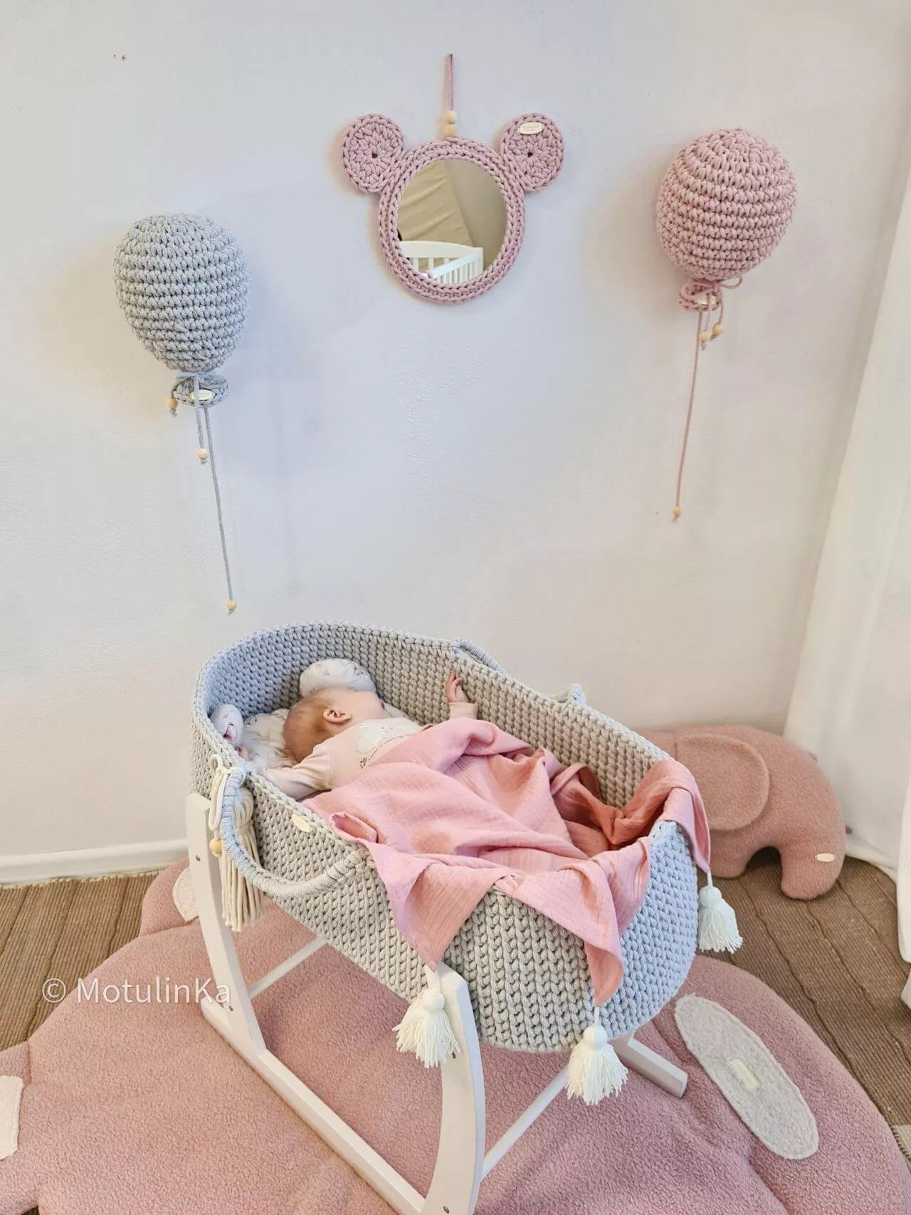 CESTA MOSE' / PORTABEBE' 100% COTONE