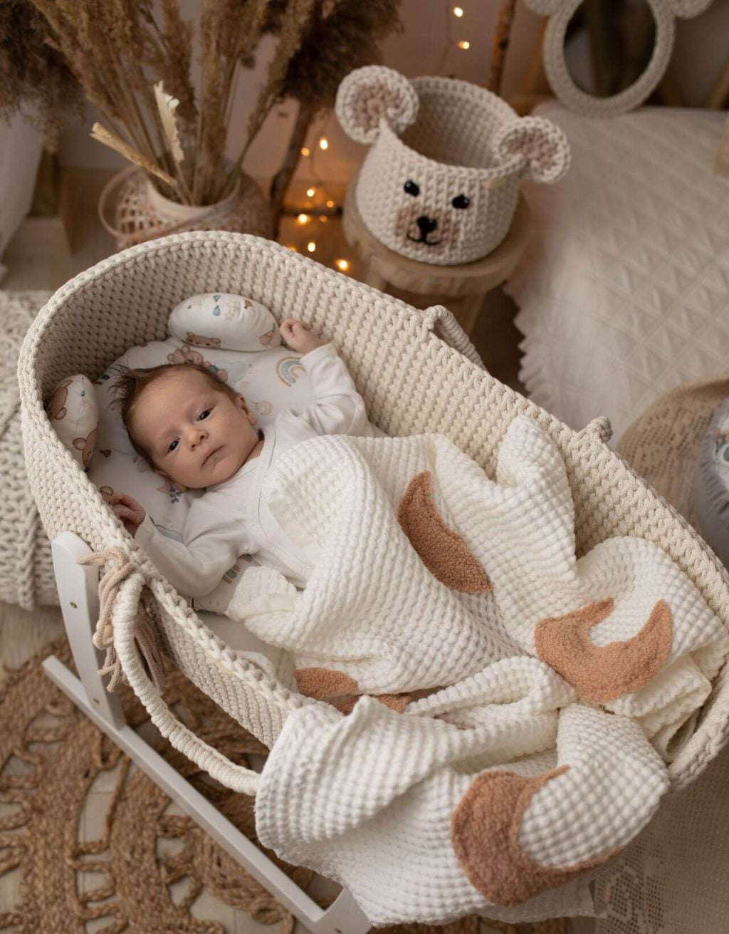 CESTA MOSE' / PORTABEBE' 100% COTONE