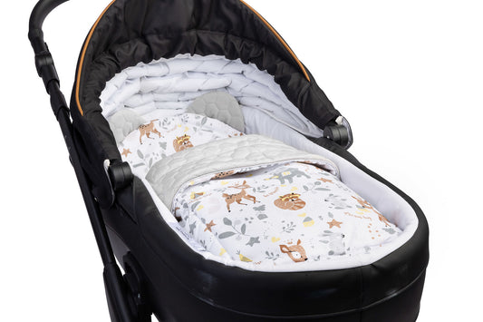 Set per il passeggino velvet Bianco