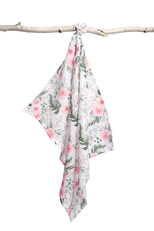 Panno in mussola neonato 70x 80 cm ROSE
