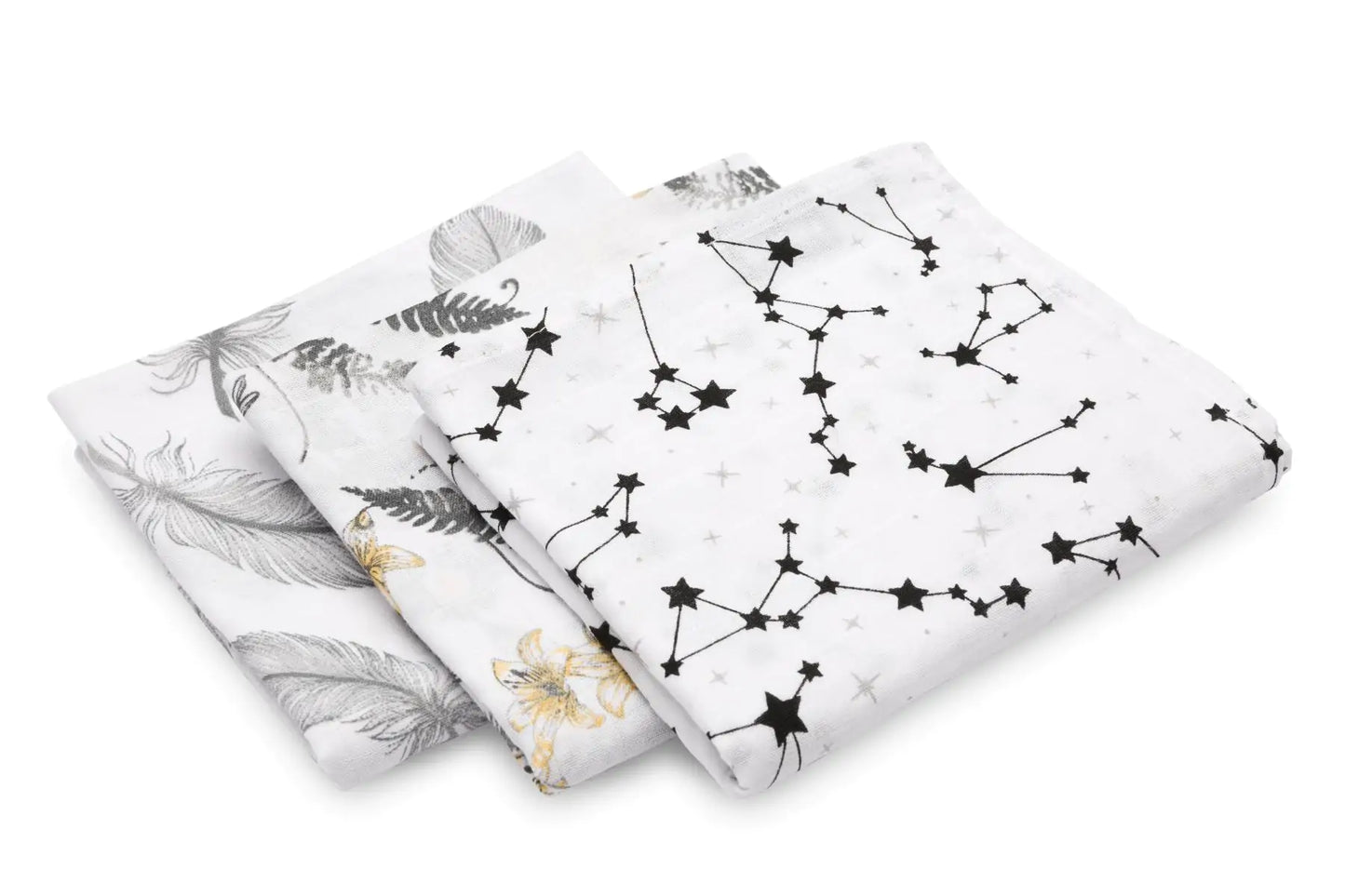 Panno in mussola neonato 70x 80 cm (3 PEZZI)