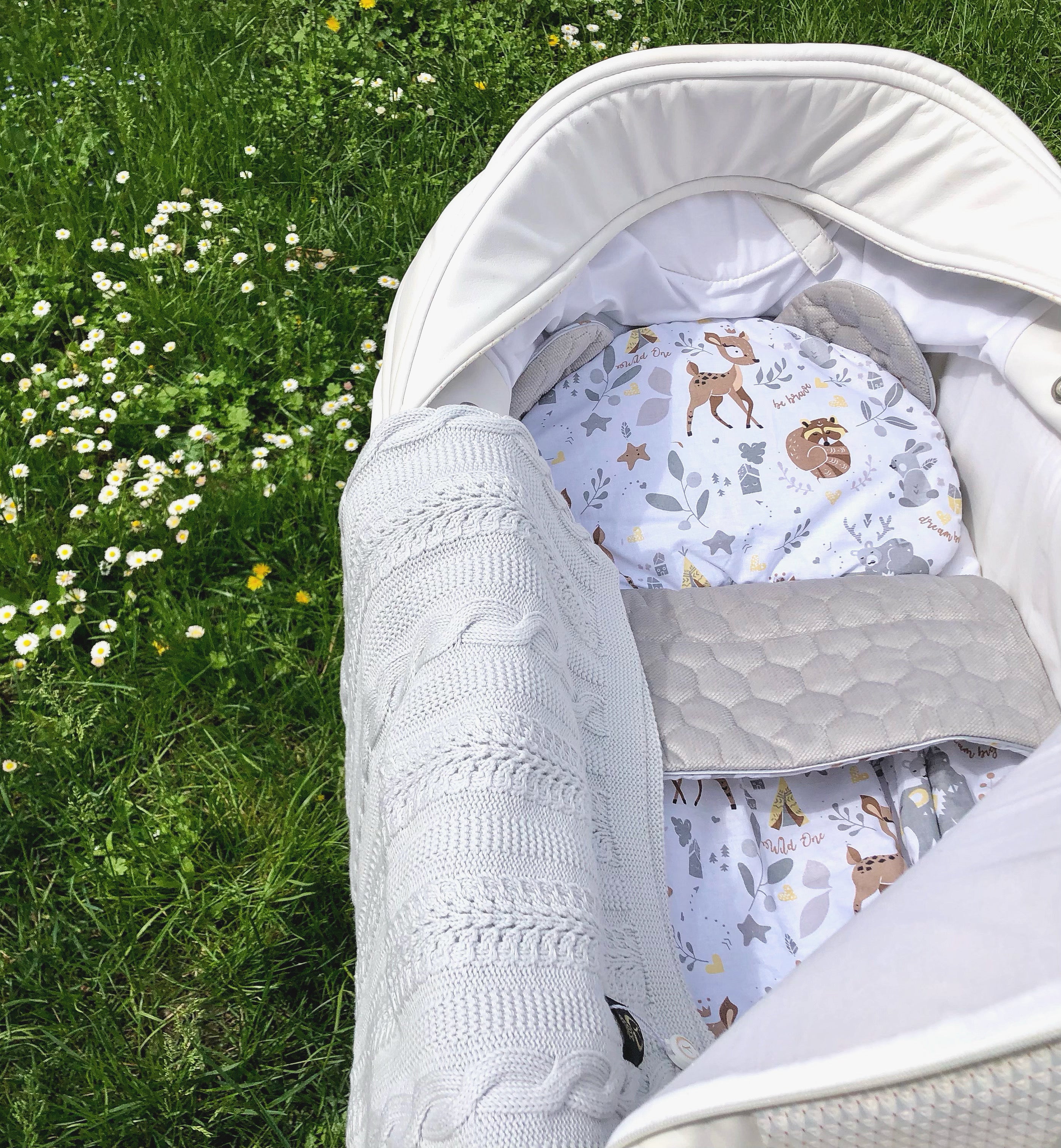 Set per il passeggino velvet Bianco