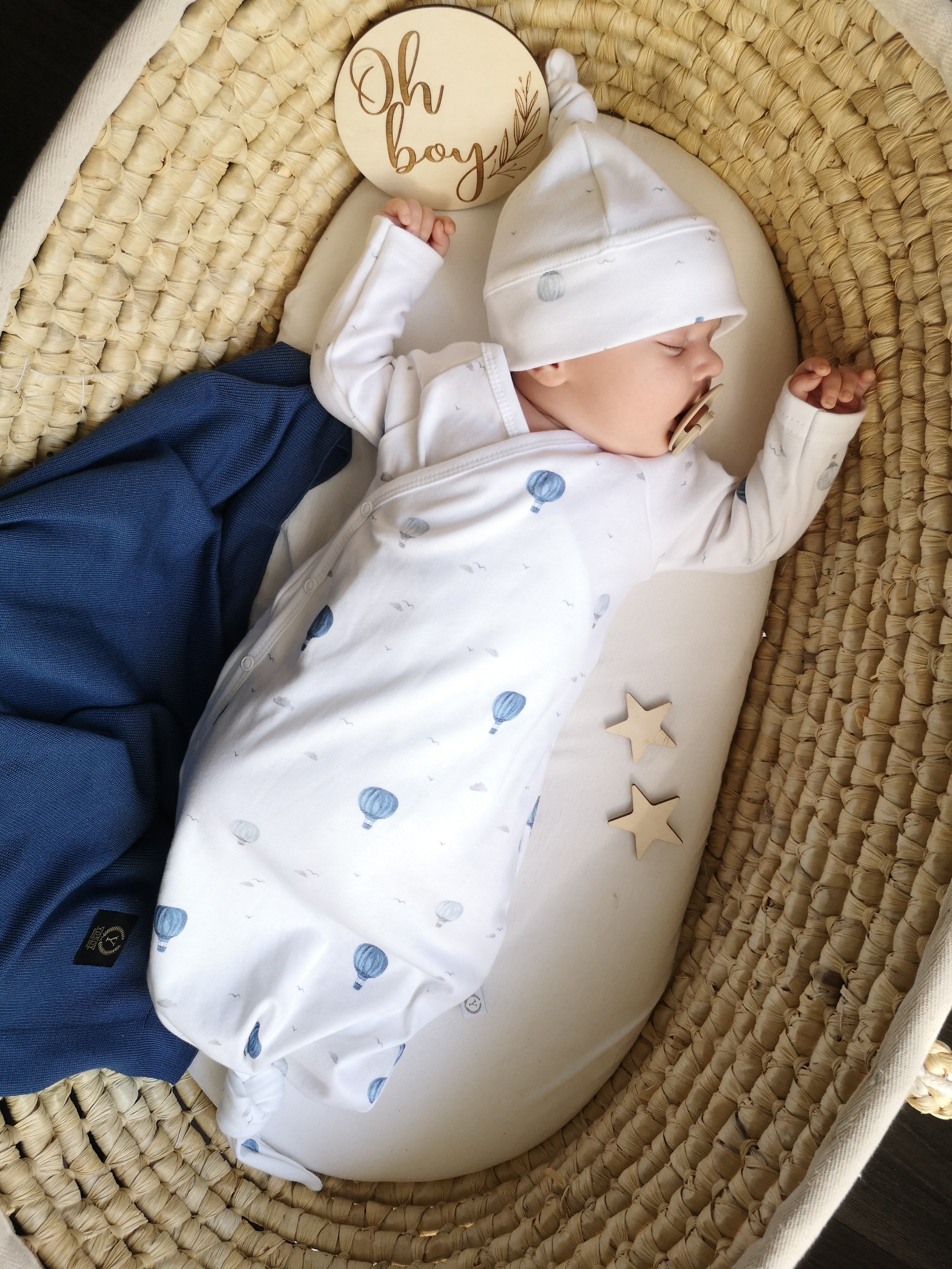 Teddy - Lussuoso body per neonato con nodo Japanese Flowers