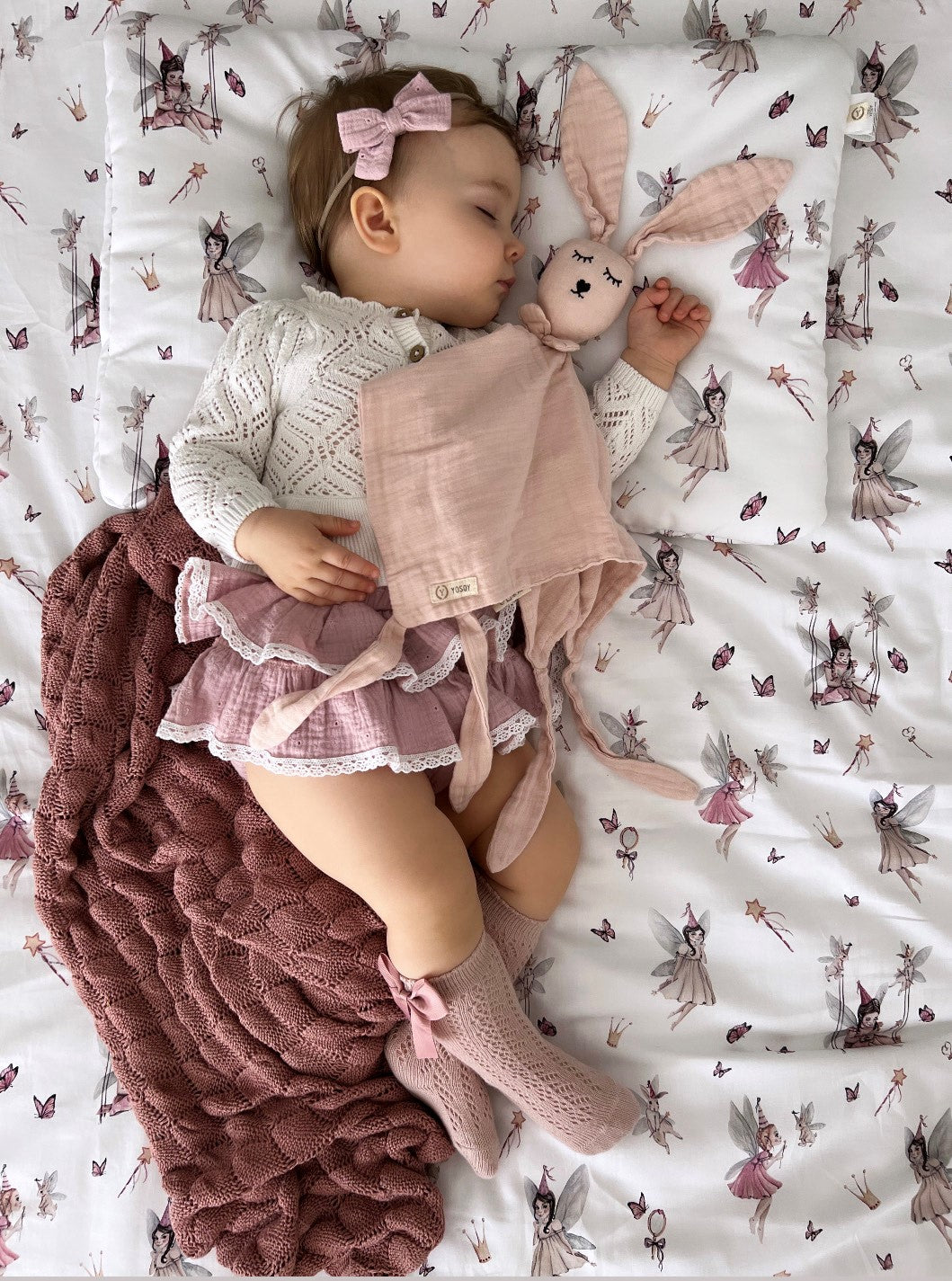 Set lettino Trapunta 100x75cm con il cuscino 40x30cm Fairy Land