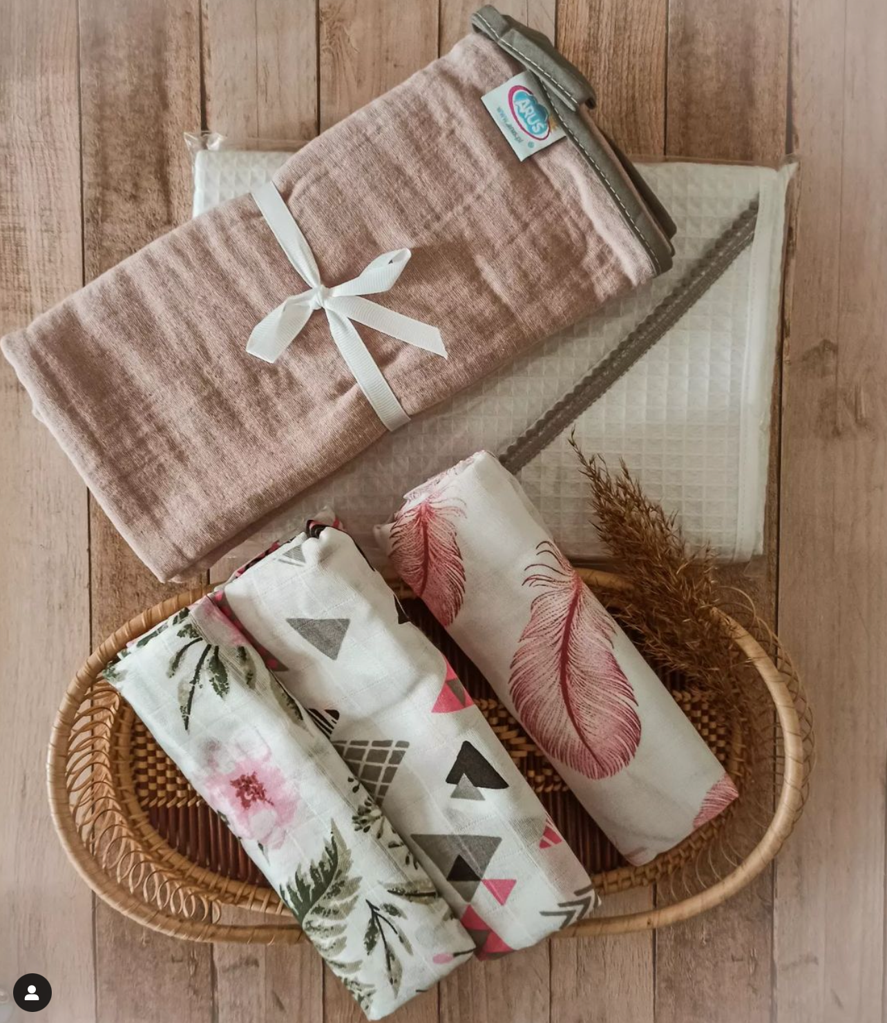 Panno in mussola neonato 70x 80 cm (3 PEZZI)