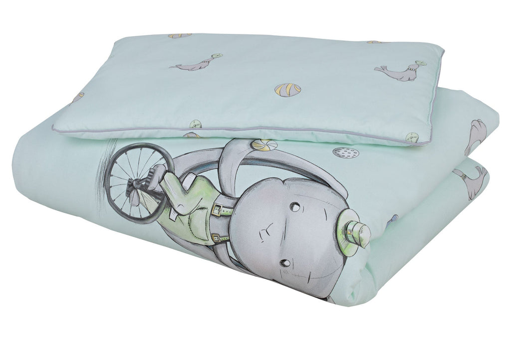 Biancheria lettino trapuntata 100cm x 70cm (cuscino, piumino) JUGGLER