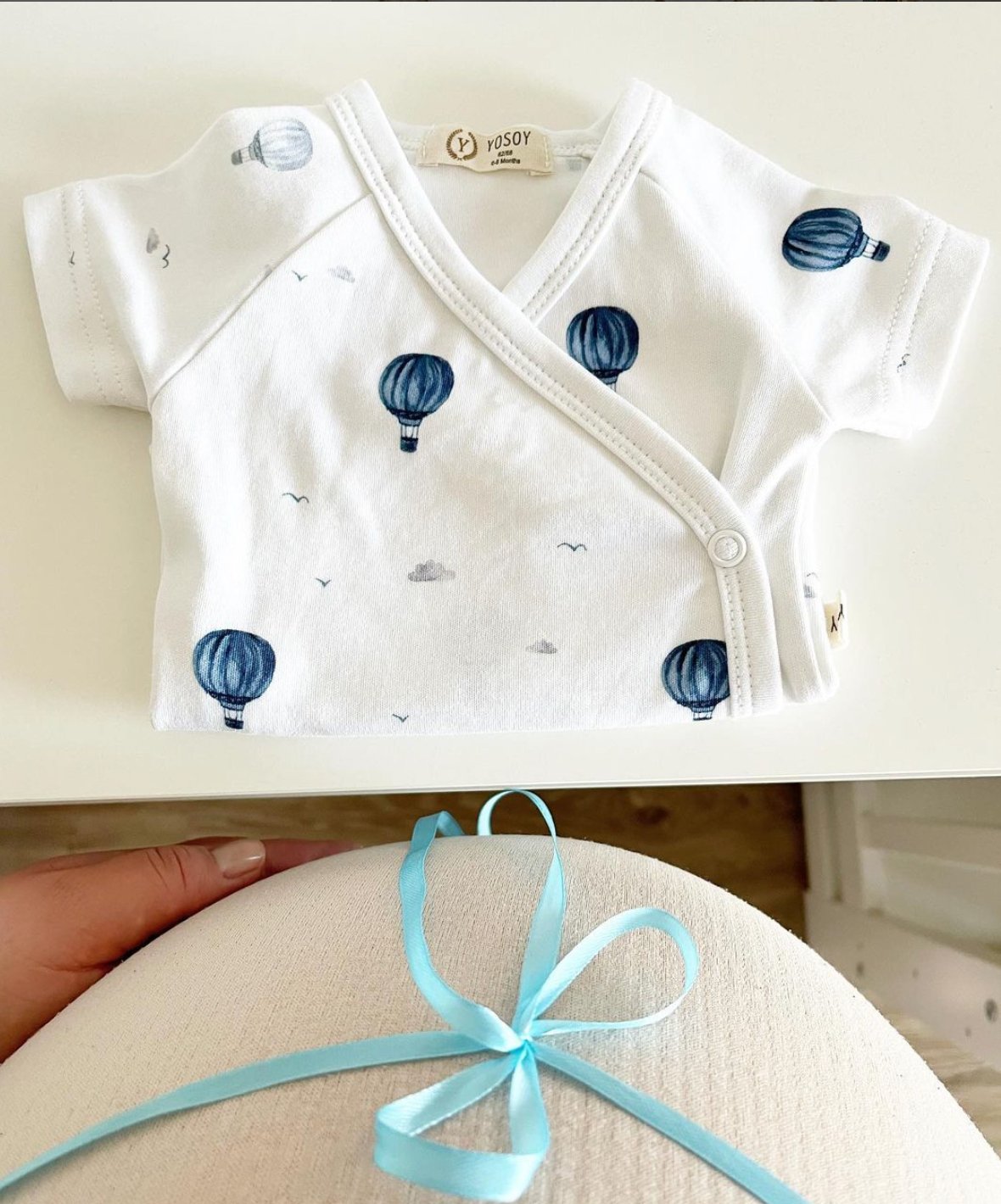 Body cotone organico manica corta 56cm BALLOONS