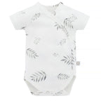 Body cotone organico manica corta 62cm GREY LEAVES