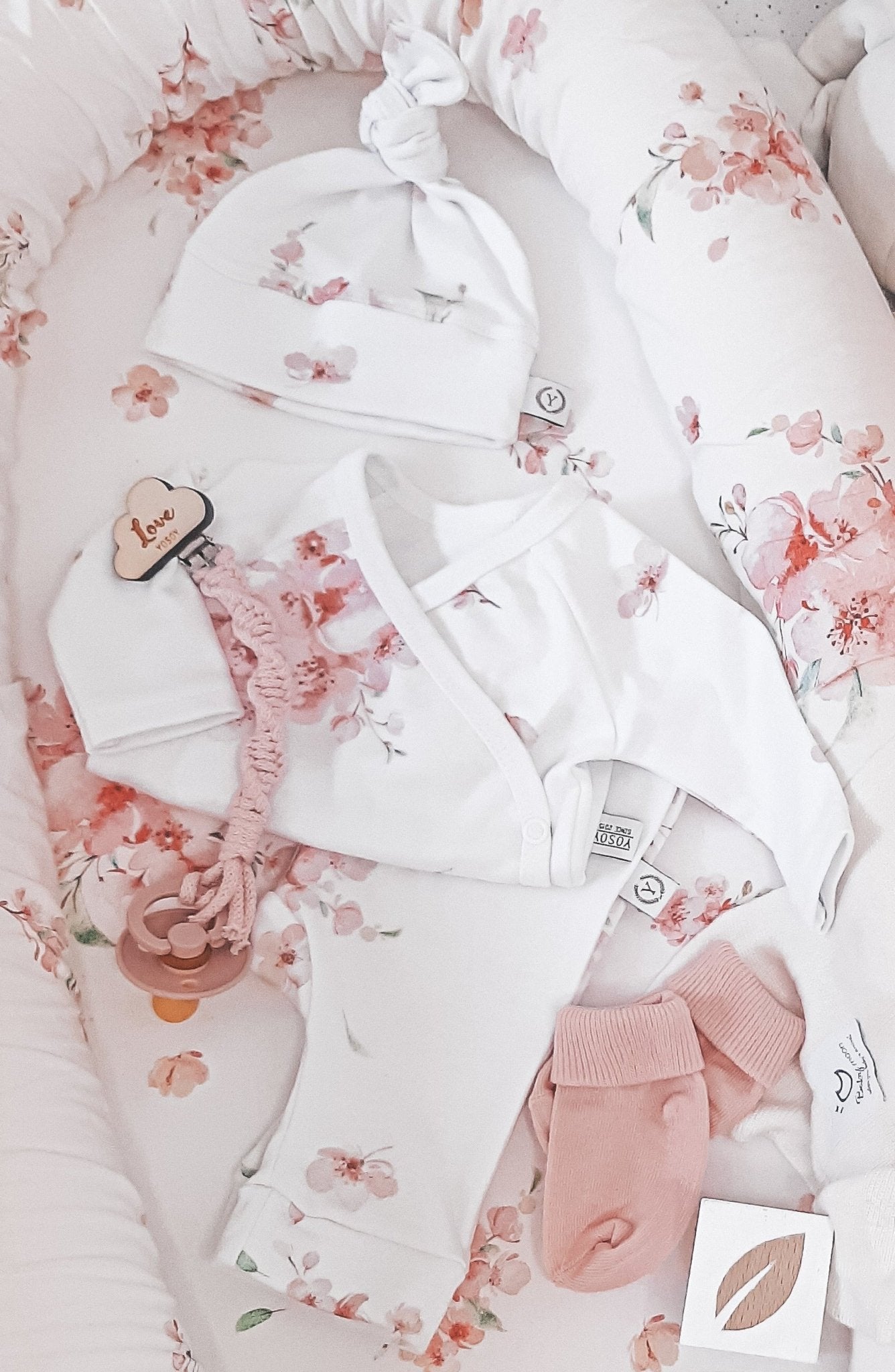 Body cotone organico manica corta 62cm JAPANESE FLOWERS