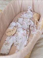 Body cotone organico manica corta 68cm BOHO FLOWERS PINK