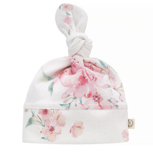 Cappellino neonato cotone biologico 62cm JAPANESE FLOWERS