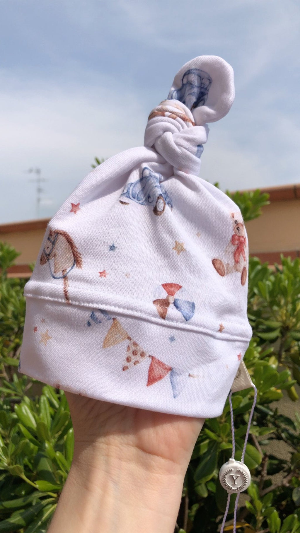 Cappellino neonato cotone biologico 62cm RETRO TOYS