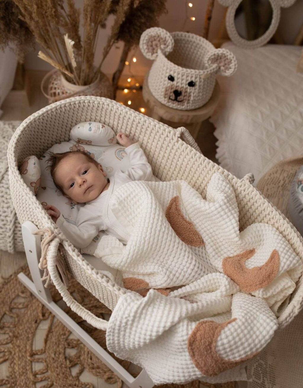 CESTA MOSE' / PORTABEBE' 100% COTONE