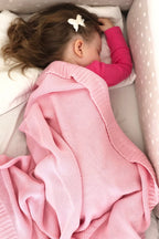 Copertina cotone, bambù / rosa chiaro 80 x 100 cm