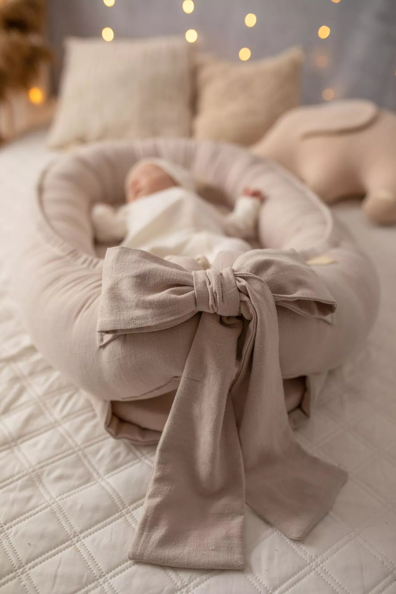 TEALP Baby Nest – Riduttore Culla E Lettino Da Viaggio In Cotone, Con Cuscino, Modello Stella Rosa, 0-24 Mesi
