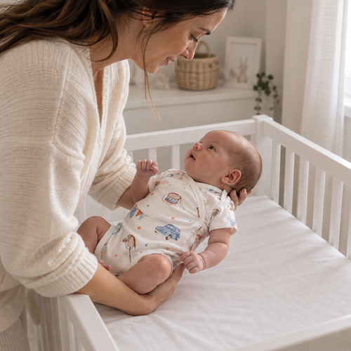 Neonato con Body Retro Giocattoli in cotone organico Amilove
