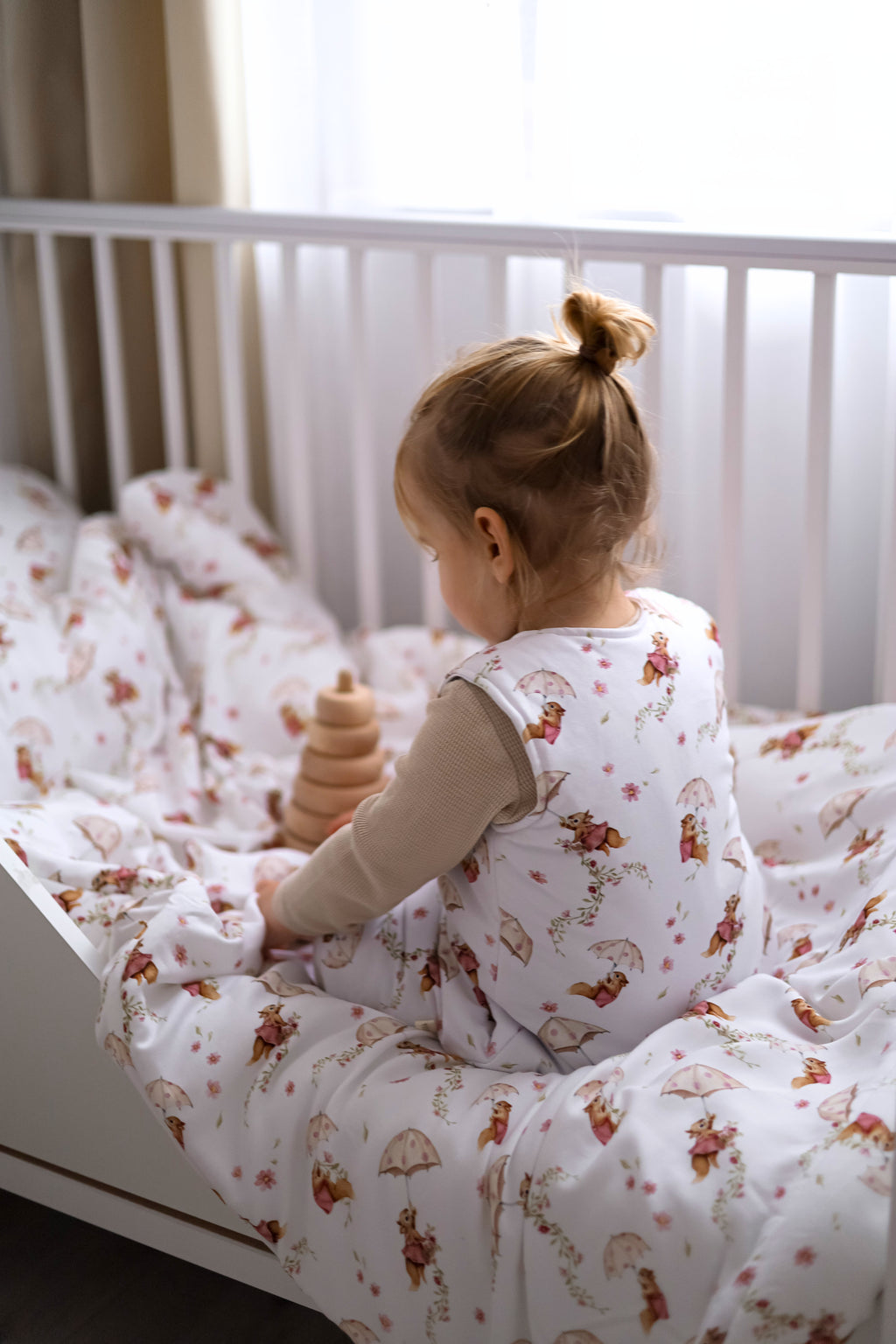 Sacco nanna 0–6 mesi in viscosa di bambù, design Ombrelli
