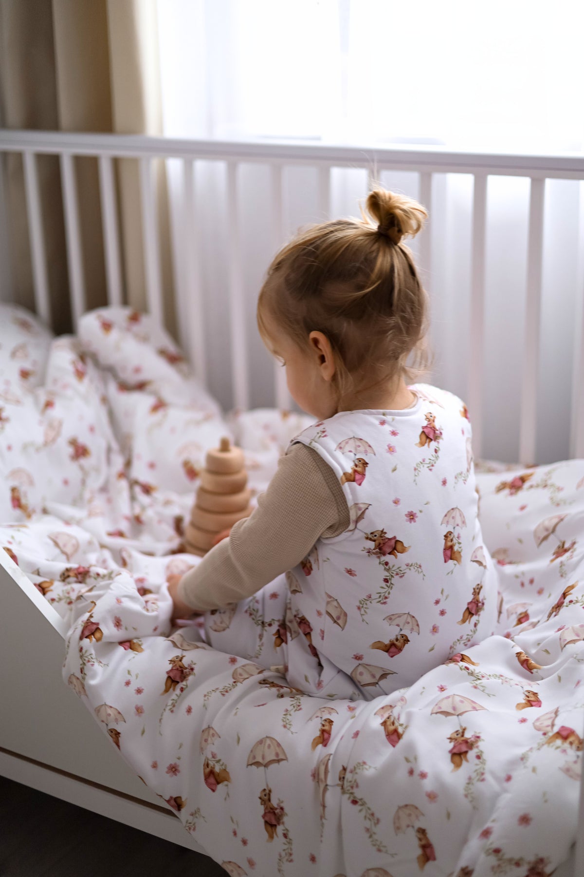 Sacco nanna 0–6 mesi in viscosa di bambù, design Ombrelli
