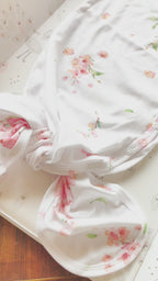 Teddy - Lussuoso body per neonato con nodo Japanese Flowers