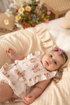 Tutina estiva in mussola Farfalle 62 cm