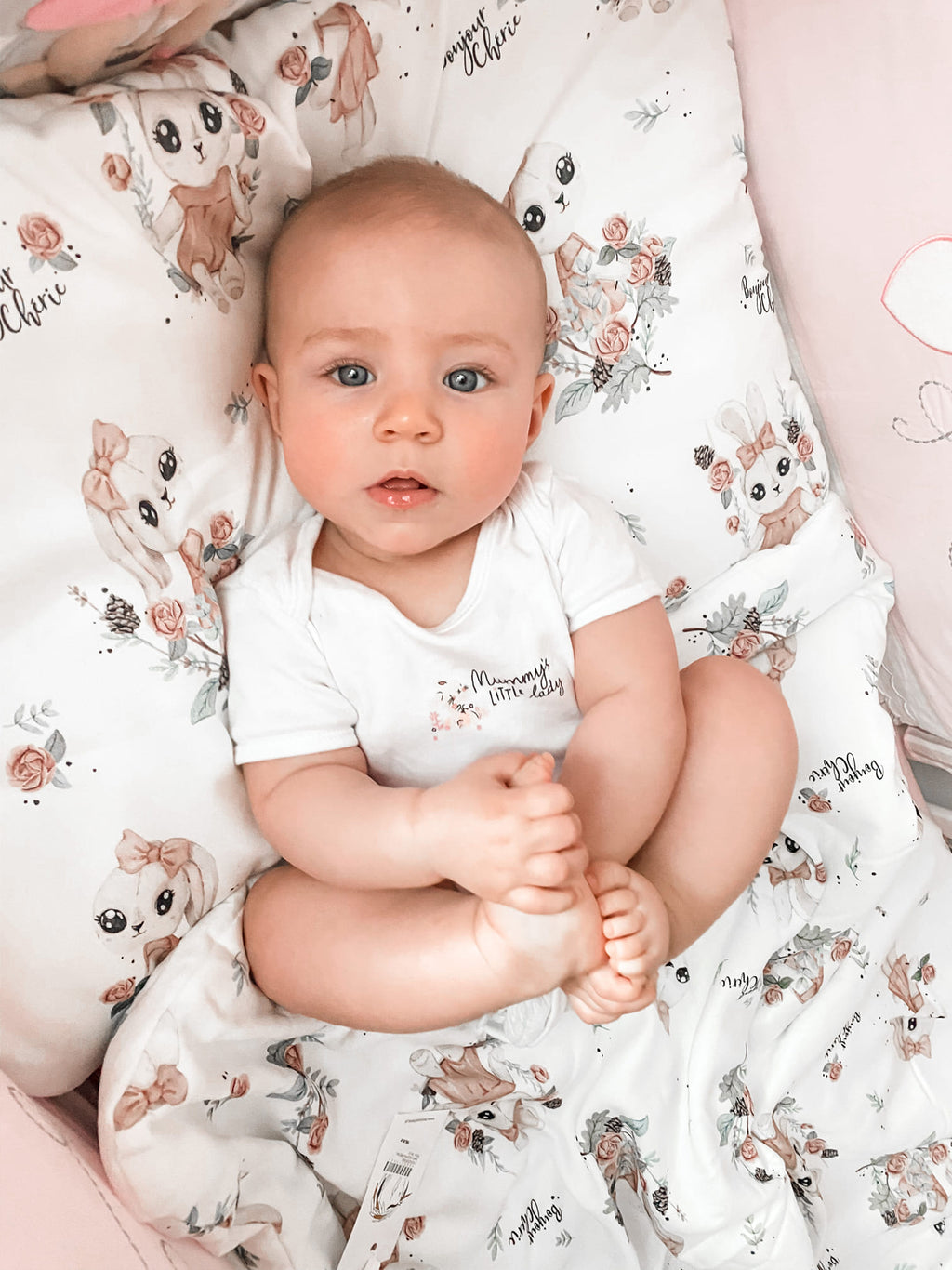 Cuscino bambù CONIGLIETTO ROMANTICO 40 cm x 60 cm