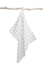 Panno in mussola neonato 70x 80 cm STELLINE GRIGIE