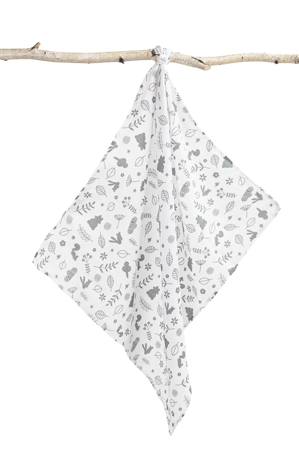 Panno in mussola neonato 70x 80 cm FORESTA BIANCA