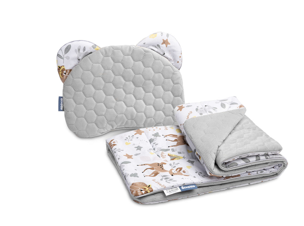 Set per il passeggino velvet Bianco